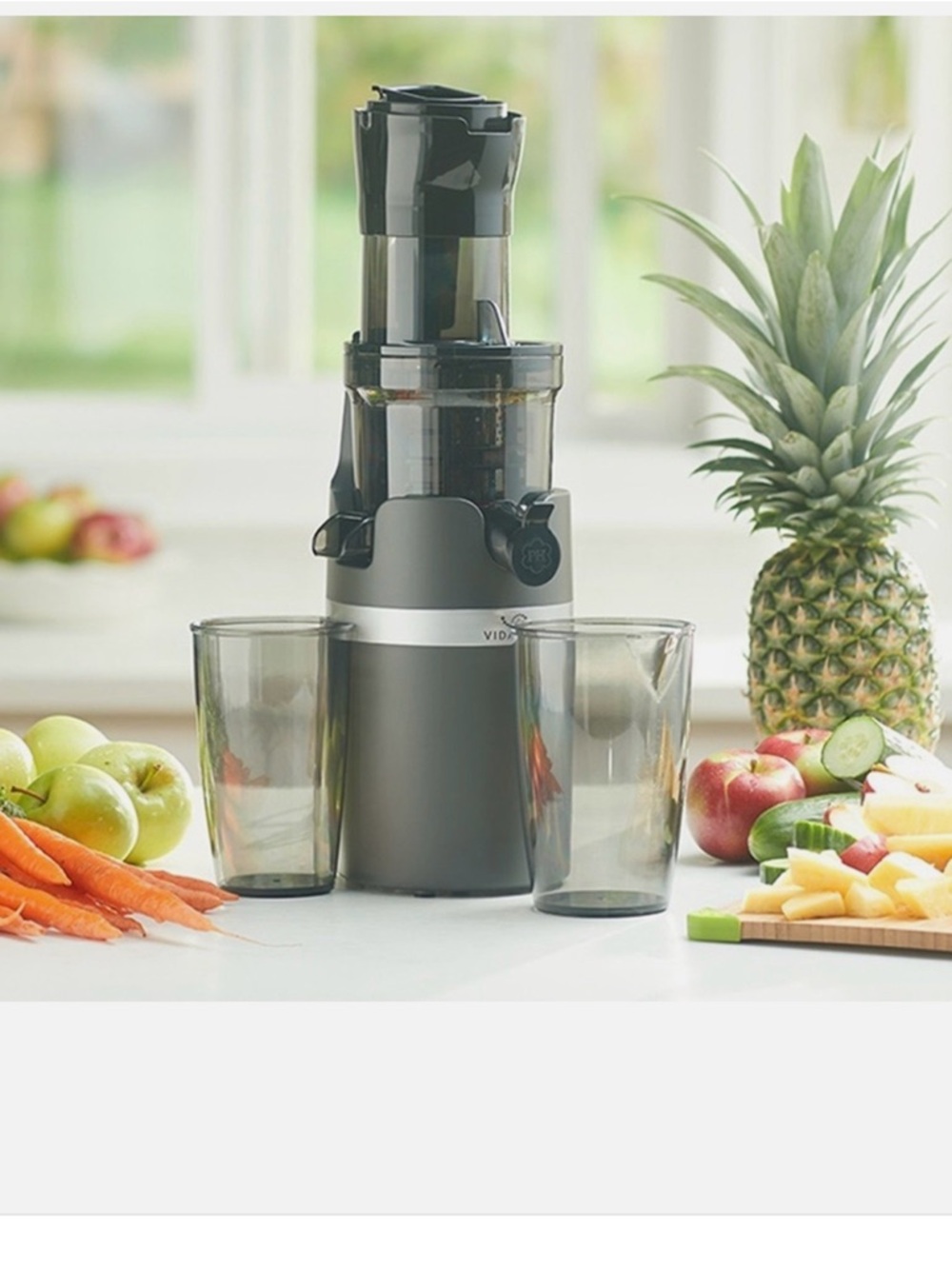Princess house extractor/Juicer in Dark Gray with Two Tinted Cups